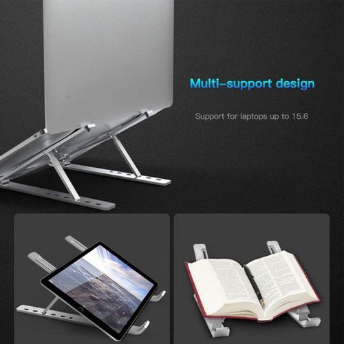 product_image_name-Generic-Adjustable Durable Laptop Stand Holder, Foldable with Built-In Mouse Pad for Maximum Comfort-2