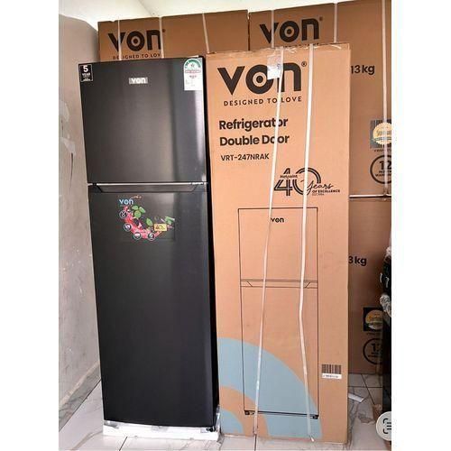 product_image_name-VON-No Frost , 247L, Double Door Fridge, Top Mount Freezer, REFRIGERATOR-1