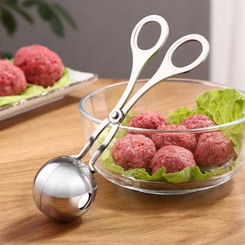 product_image_name-Generic-Kitchen Meat Baller Scoop, Stainless Steel, Forms Perfectly Round Meatballs-2