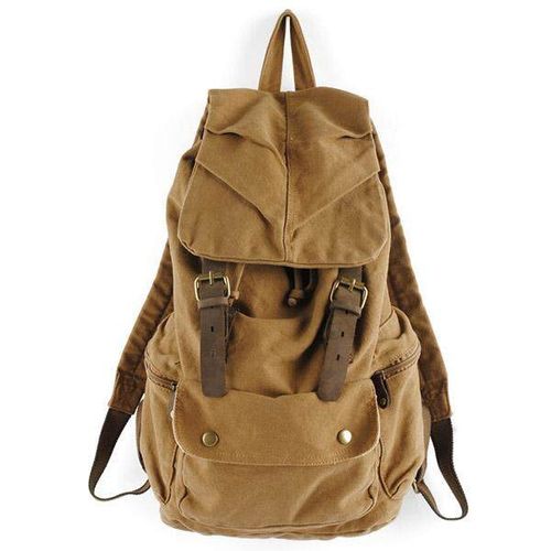 Generic Men Women Vintage Canvas Backpack Rucksack Mountaineering