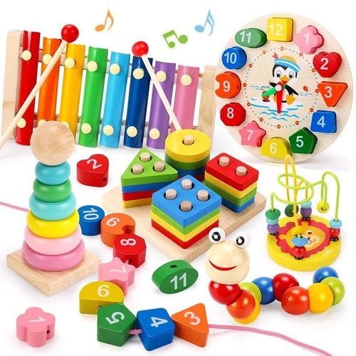 product_image_name-Generic-Educational Toys Montessori Wooden Toys Early Learning Baby Birthday Christmas New Year Gift Toys for Children -1
