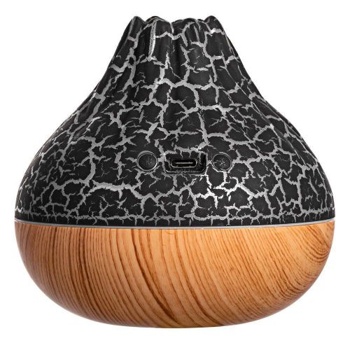 product_image_name-Generic-Volcano Aromatherapy Diffuser / Humidifier with Remote Control - 300ml Capacity, Black with Gradient Ambient Light-4