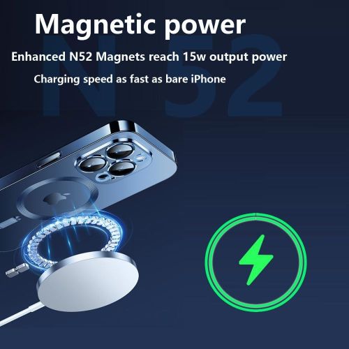 product_image_name-Generic-Magnetic Case for iPhone 13 pro max Case Compatible with MagSafe Built-in Camera Lens Protector-4