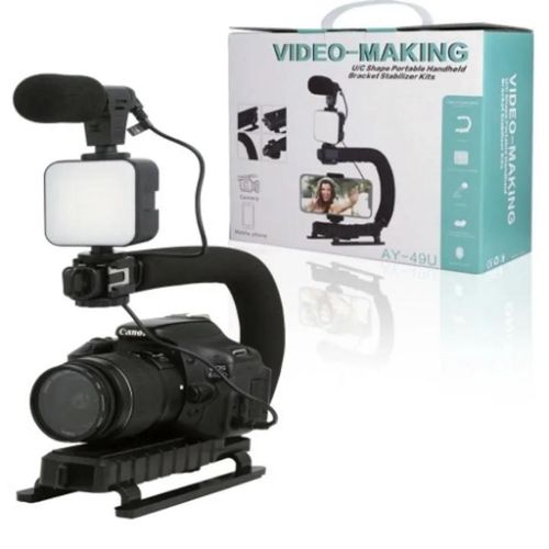 product_image_name-Generic-AY-49U photography fill light set handheld interview stable ABS fill light bracket vlog kit-4