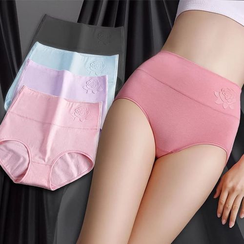 6Pcs High-waist Underwear for Women Seamless Knickers Stretchy