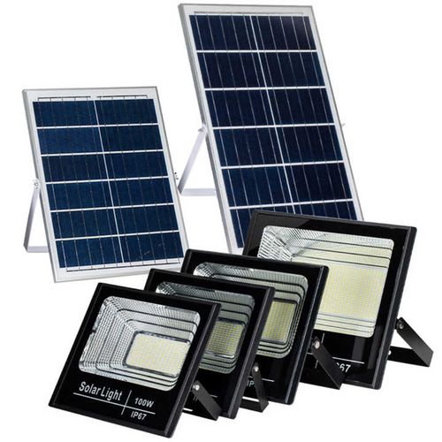 Control+Light Sensor+timer solar LED flood light