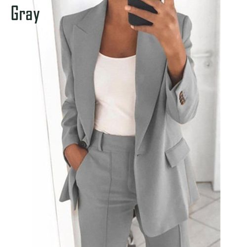 Womens Summer Thin Blazer Tops Office Ladies Long Sleeve Suit Coat Jacket  M-4XL