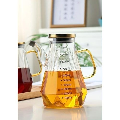 product_image_name-Generic-Transparent 900Ml Oil Jar With A Sprout & Measurements-1