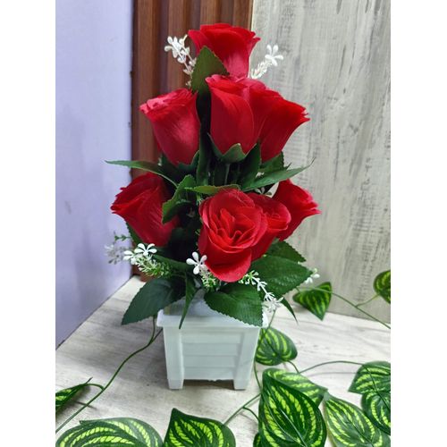 product_image_name-Decor-Nordic Table Top Artificial flowers rose- red-4