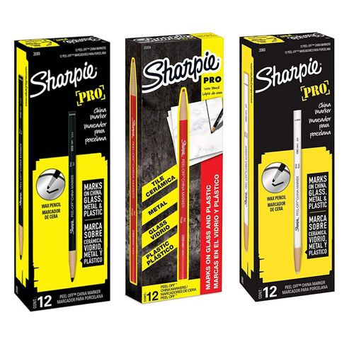 Sharpie White Peel Off China Marker, 02060 164T, Box of 12