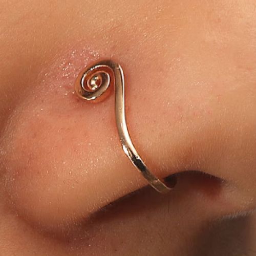 2PCS Surgical Steel Open Lip Nose Ring Hoop Lip Fake Nose Piercing Stud Ear  Ring | eBay