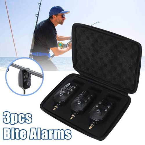 Generic 3Pcs/1Set Carp Bite Alarms Voice Light Alarming Adjustable  Sensitivity @ Best Price Online