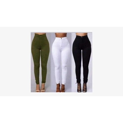 Fashion 3 Pack High Waist Body Shaper Jeans Casual Pant Trousers - White,  Maroon, Black @ Best Price Online