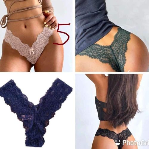 Fashion 3Pcs Sexy Eyelash Lace Comfy Thong Panties @ Best Price