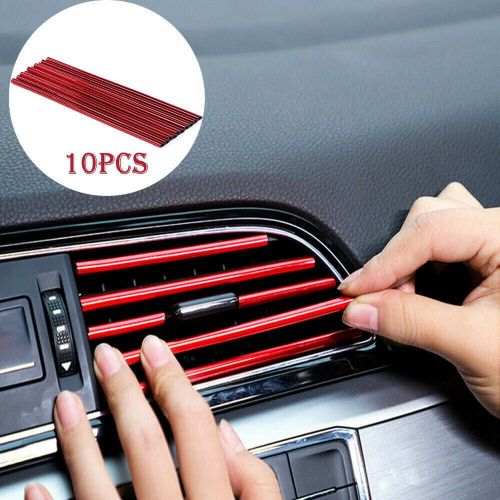 10pcs Car Styling Mouldings Air Outlet Trim Strip Auto Air Vent