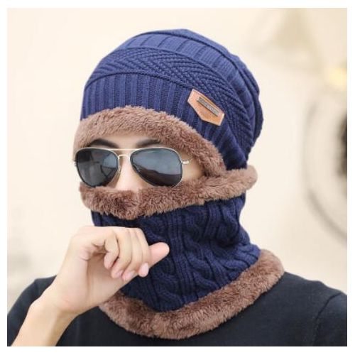 Winter Hats For Men Skullies Beanie Hat Winter Cap Men Women Wool Scarf Caps