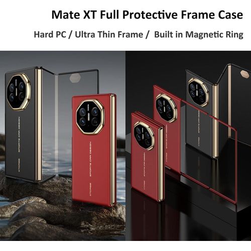 product_image_name-Generic-Luxury Huawei Mate XT Ultimate Leather Case – Frosted Anti-Slip, MagSafe Compatible, Full Edge Protection - Black-2