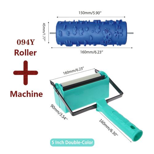 Roller And Patterned Paint Machine Wall Tools 5 Rubber Roller Brush Tool  Set 3D
