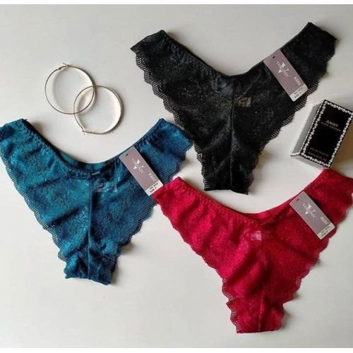 Fashion 4Pcs Breathtaking Sexy V-shaped Lace Thongs @ Best Price