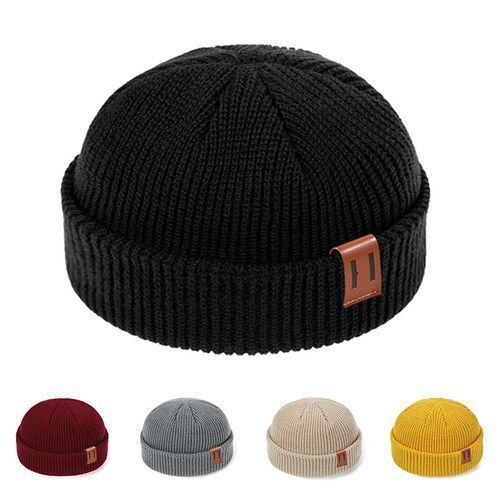 Fashion 1pcs Knitted Beaines Skullies Beanies Bonnet-Black @ Best Price ...