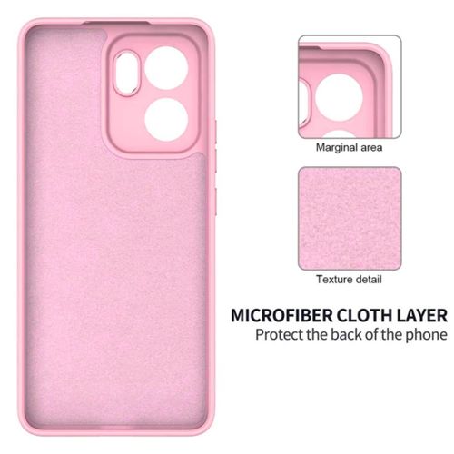 product_image_name-Oppo-Reno 13 F 4G&5G / Reno 13Fs / Reno 13Fs 5G Pink Original Liquid Silicone Phone Case - Protective Cover with Raised Edges-4