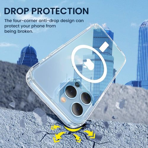 product_image_name-Generic-Clear Transparent Magnetic Hard Back, MagSafe Compatible Case Cover for Apple iPhone 15 Pro Max-2