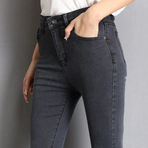 Plus Size Bleach Black Stretch Elasticated Waist MOM Jeans