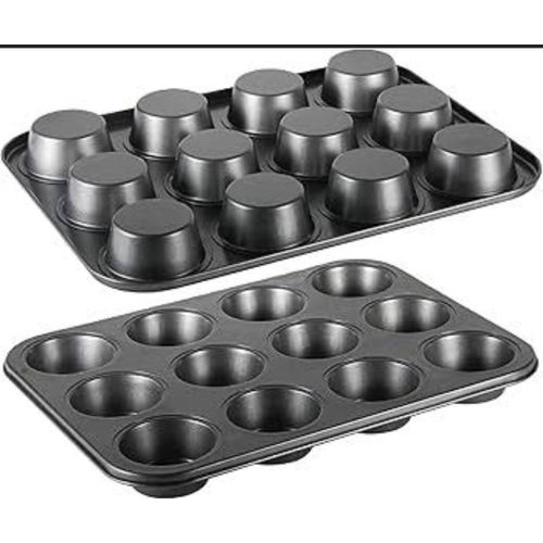 product_image_name-Generic-Metallic 12pcs Cupcake Baking Tin-7