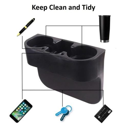 product_image_name-Generic-3 In 1 Car Seat Gap Organizer (Tissue Box, Cup Holder / Bottle Holder, Phone, Keys Etc)-1