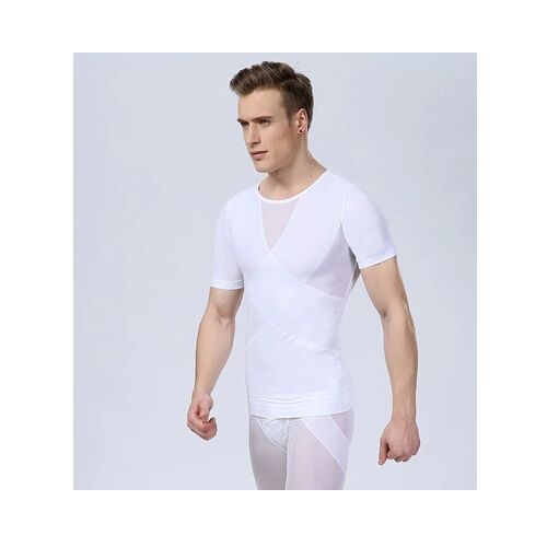 Fashion Body Shaper Male Compression Chest Shaper Men Tops Seamless Thin  Body Slimming Belly- @ Best Price Online