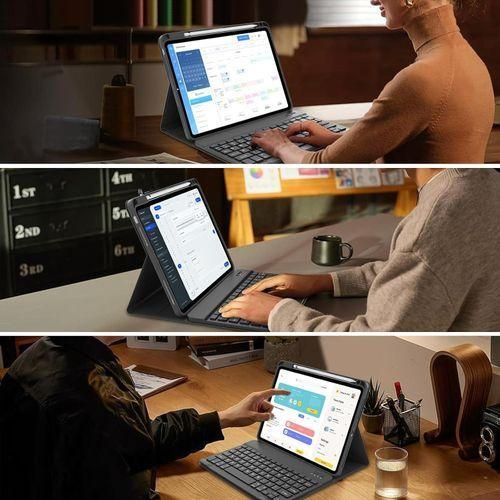 product_image_name-Generic-Keyboard Case for iPad Pro 11 inch (M4) 2024, Detachable Magnetic iPad Pro 11 inch Case with Keyboard, Bluetooth Keyboard, Smart Folio Cover with Pencil Holder, Auto Sleep/Wake-3