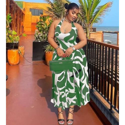 product_image_name-Fashion-Women’s Maxi Elegant Dress – Stylish, Comfortable & Perfect for All Occasions- Green/white-1
