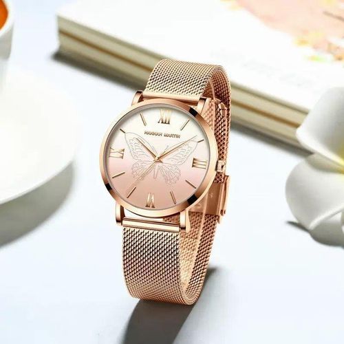 product_image_name-Hannah Martin-Rose Gold Butterfly Watch-1