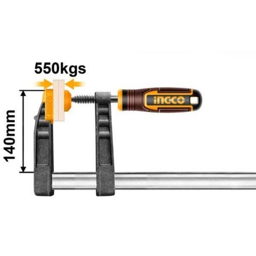 product_image_name-Ingco-HFC021401 F clamp with plastic handle 140x1200mm-4