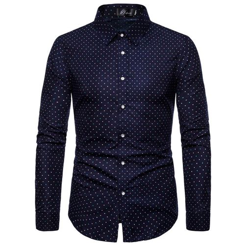 Fashion Men'S Button Shirt Men Casual Print Shirt Long Sleeved Shirts ...