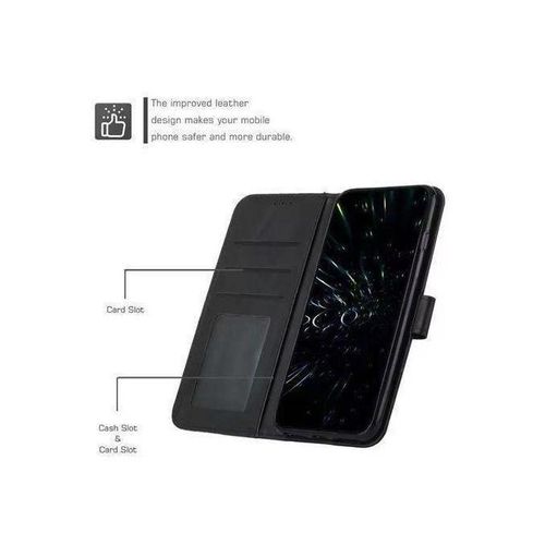 product_image_name-Generic-Richboss Premium Flip Wallet Leather Case for Samsung Galaxy Note 10 Stylish Book Cover with Card Slots and Full Protective Design - Classic Black Leather-2