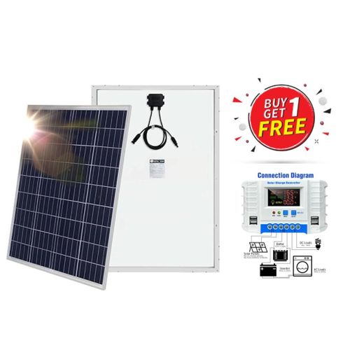 product_image_name-Solarmax- 300 W Solar Panel Monocrystalline Solar Panel + Free 30A Solar Charge Controller -1