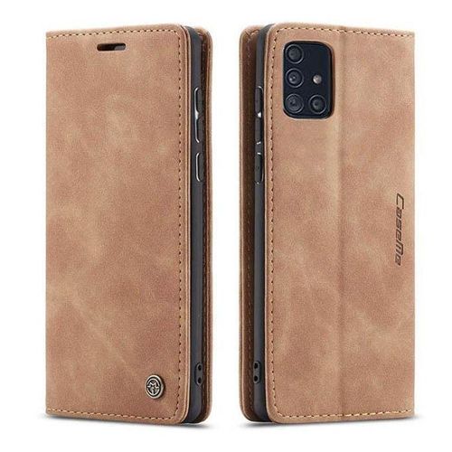 product_image_name-Caseme- Brown Soft Leather Wallet Flip Cover Case for Samsung Galaxy A71-1