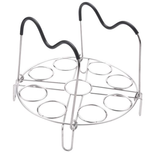 Steamer Rack Trivet With Heat Resistant Silicone Handles