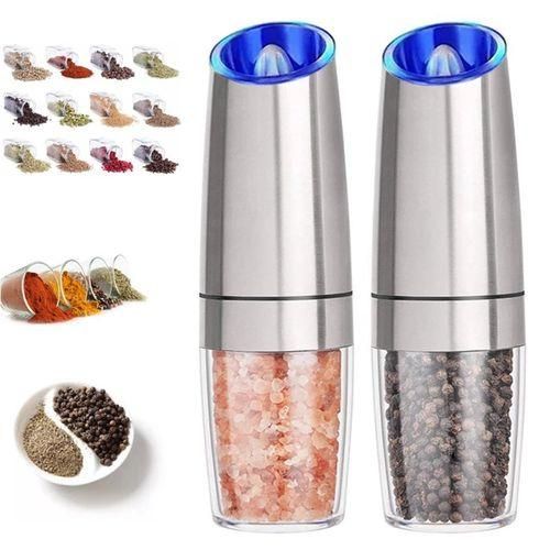 Dropship Gravity Electric Pepper And Salt Grinder Set; Adjustable