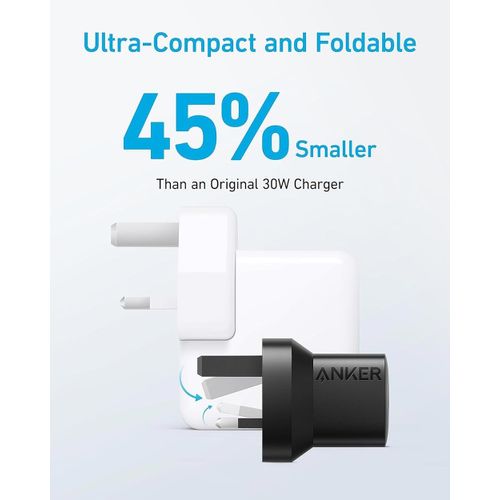 product_image_name-Anker-323   Charger-  33 Watts With 2 Ports  (Usb C & Usb A ), With  1  Usb C To Usb C 3 Ft Cable Included.-2