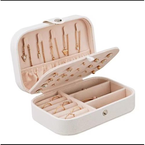 product_image_name-Generic-Portable PU Leather Travel Case, 2-Layer Organizer-2