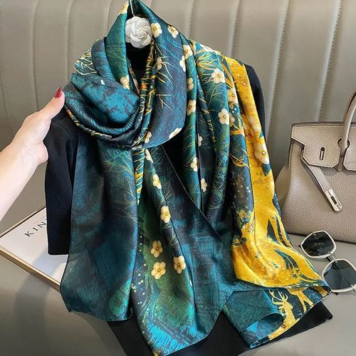 Fashion Scarves Lightweight Scarfs Print Floral Scarf Shawls Hijab Silk  Feeling @ Best Price Online