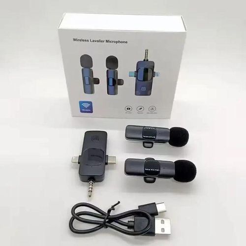 product_image_name-Generic-K15 Wireless Lavalier Dual Mic System for Seamless Audio Recording on iPhone, Android & PC-1