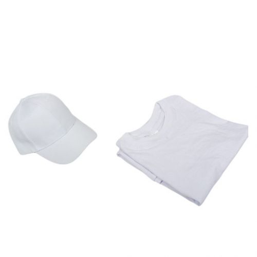 product_image_name-Fashion-White T-shirt And Cap + FREE GIFT-1