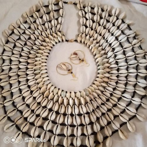 African shell necklace store