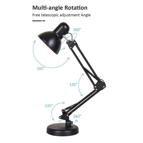 product_image_name-Generic-Adjustable Desk Lamp Swing Arm E27 Clamp On Study Office Reading Light-2