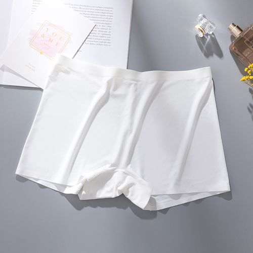 Fashion (White)Ice Silk Seamless Boxer Briefs Women's Underwear