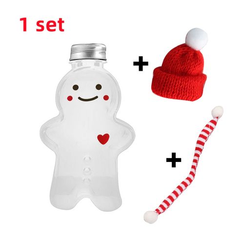 Christmas Tea Drink Bottle Gingerbread Man Drink Cup Christmas