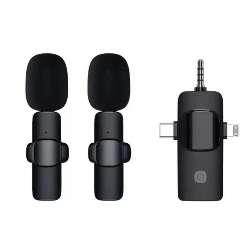 product_image_name-Generic-3 In 1 Wireless Lavalier Omnidirectional Microphone System Vlog For Type-C Android & IPhoneCamera ,Plug And Play,Noise Reduction,No Need APP-1